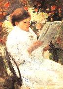 Woman Reading in a Garden